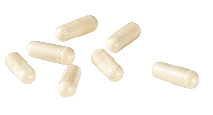 Sun Anserine capsules in white background